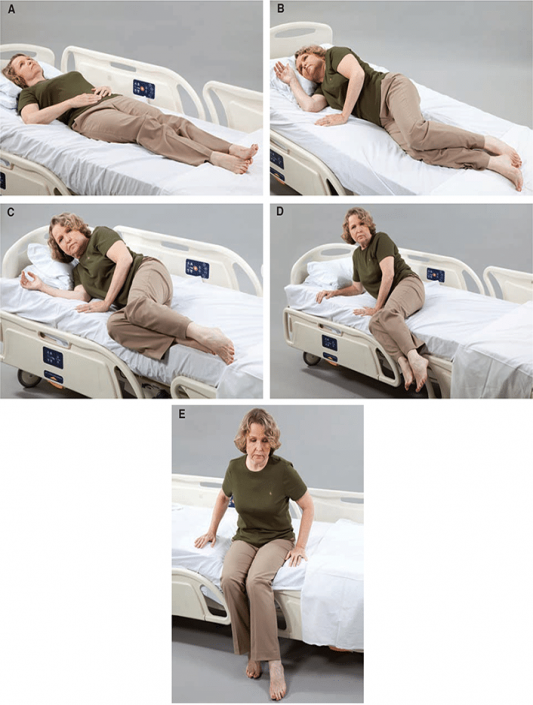 Tập thay đổi tư thế từ nằm sang ngồi - Thiết Bị Vật Lý Trị Liệu